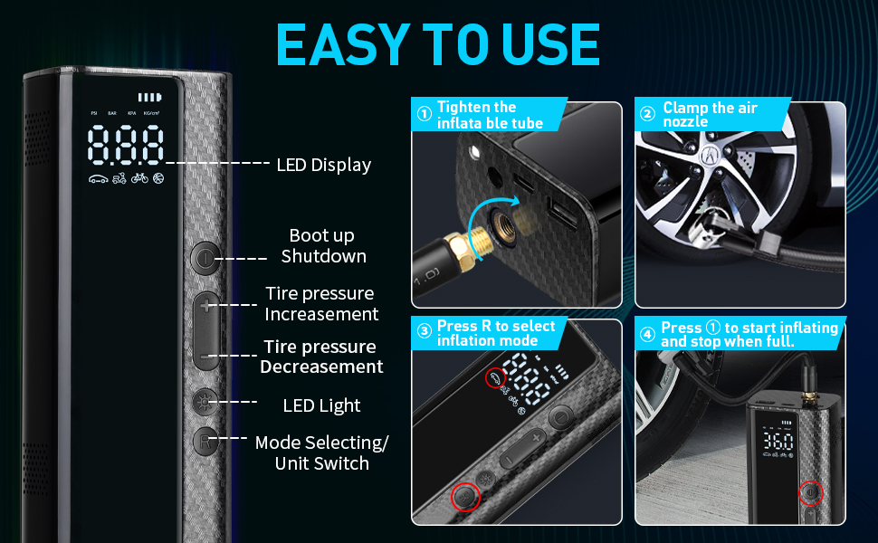 Tyre Inflator Air Compressor