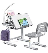 COSTWAY Kids Table and Chairs Set, Children Activity Table with Padded Seat Chairs, Beech Legs, 3...