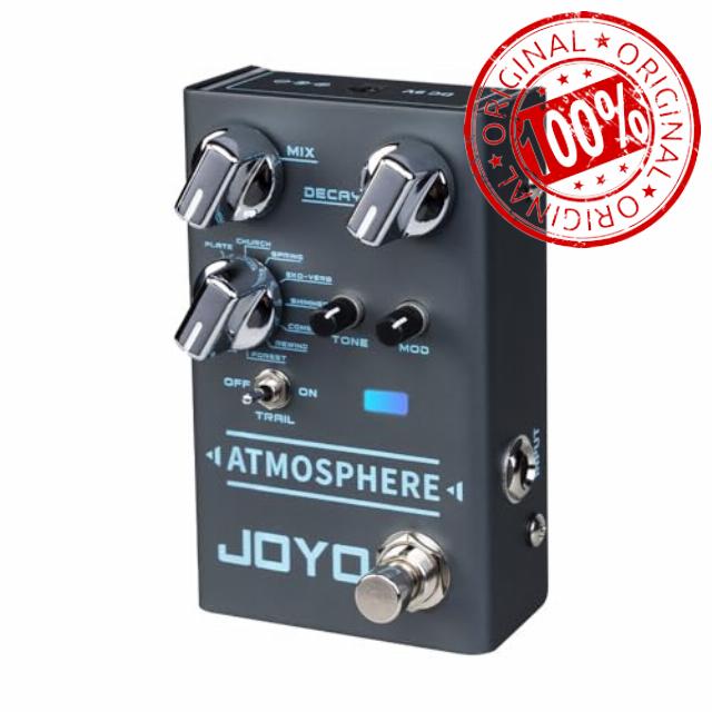 JOYO Reverb Pedal 9 Digital Reverb Types with Modulation and Trail Function for Electric Guitar Effect (Atmosphere R-14)