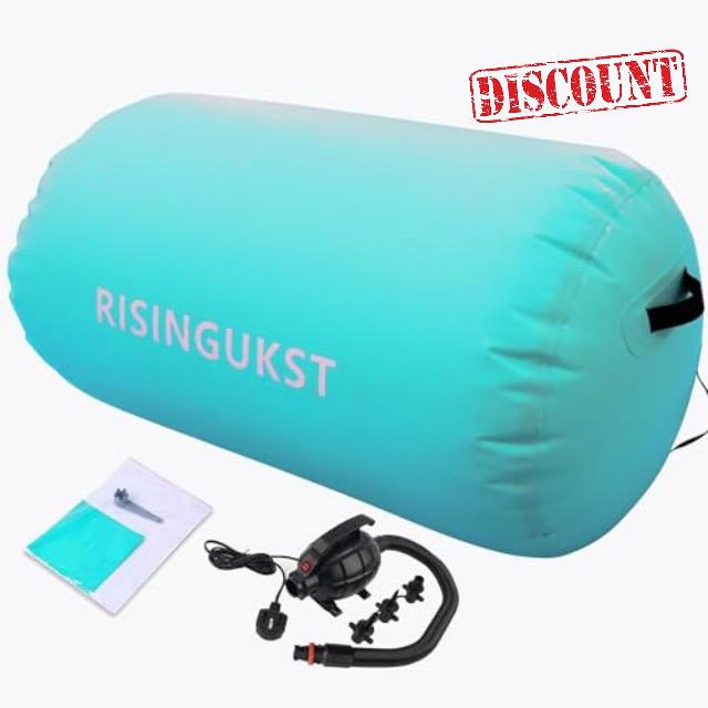 Air Tumbling Track Gymnastics Mat Inflatable 10ft 13ft 16ft 20ft Gym Tumble Mats 4 Inch Thickness for Home Use/Training/Cheerleading/Yoga/Water Fun with Electric Pump