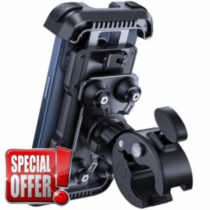 Lamicall Motorbike Phone Holder [Dual Anti-Shock] - 2024 Motorcycle Phone Mount