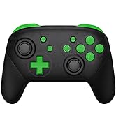 eXtremeRate White Repair ABXY D-pad ZR ZL L R Keys for Nintendo Switch Pro Controller, DIY Replac...