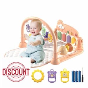 Baby Gym Play Mat | Interactive Sensory Play Piano Gym with Light and Music | Learning Toy Smart Stages