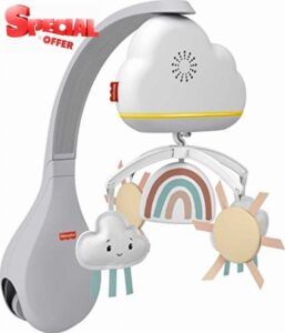 Fisher-Price Rainbow Showers Bassinet to Bedside Mobile