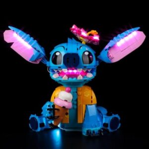 Kyglaring LED Light Kit for Lego Disney Stitch Toy Building Set,The Lighting Set Compatible with Lego 43249; Disney Figure of Hit Movie Lilo and Stitch; Fun Gift for Girls
