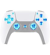 eXtremeRate 7 Colors 9 Modes Luminated Dpad Thumbsticks Share Home Face Buttons for PS5 Controlle...