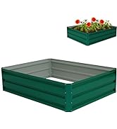 GiantexUK Raised Garden Bed with Detachable Trellis, Wooden Garden Planter Pox with Removable Leg...