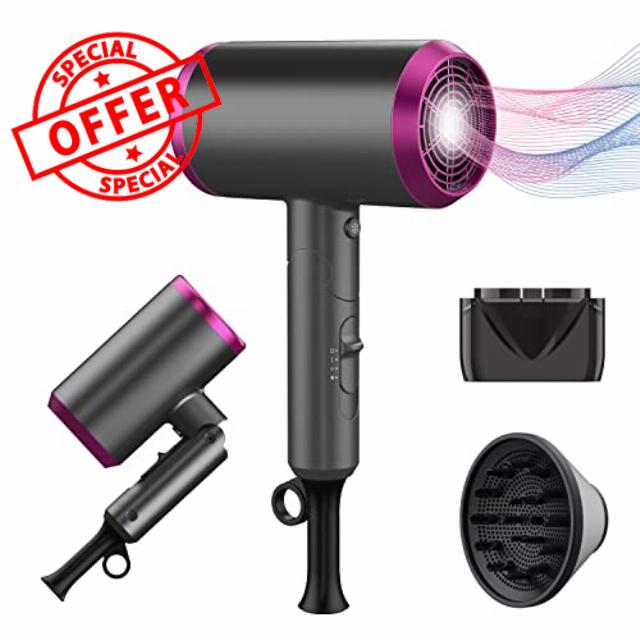 Travel Hair Dryer with Diffuser