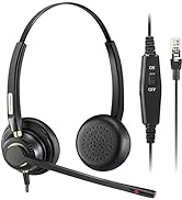 Arama USB Headset with Microphone Noise Cancelling, Laptop Headset with In-Line Control, 2 in 1 U...