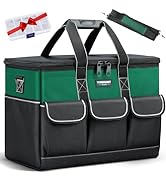 WINHUNT Tool Bag, 14-inch Wide Mouth Tool Storage Organiser, 600 Denier with 6 Interior 8 Exterio...