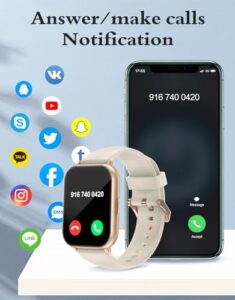 Smart Watches for Women Men HD Touch Screen Fitness watch with SpO2-Monitor Heart Rate Sleep Monitor Pedometer Watch Multi Sports Mode for Android iOS