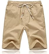 Tansozer Mens Summer Casual Shorts with Pockets Elasticated Waist