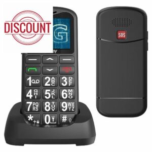 Tosaju 4G Big Button Mobile Phone for Elderly Basic Mobile Phone Unlocked Sim Free Senior Mobile Phones Easy to Use Pay as You Go 1.77" LCD Display SOS Button Torch 1000 mAh Battery - Black