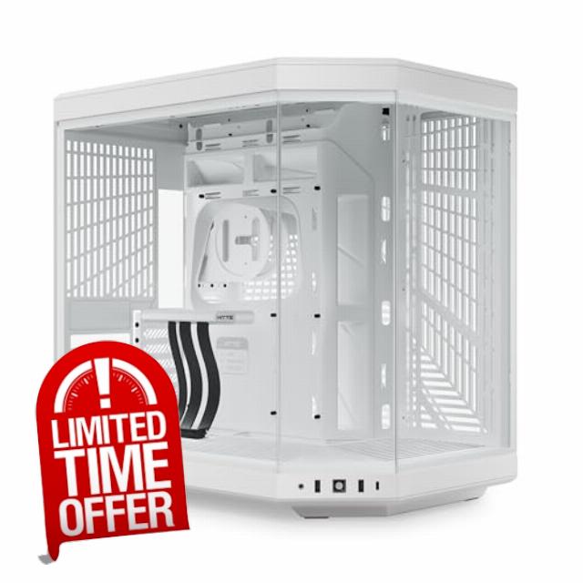 HYTE Y70 Upgraded Modern Aesthetic Dual Chamber Panoramic Tempered Glass Mid-Tower ATX Computer Gaming Case with PCIE 4.0 Riser Cable Included