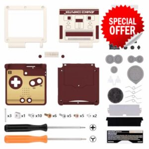 IPS Ready Upgraded eXtremeRate Classic FC Style Custom Replacement Housing Shell for Gameboy Advance SP GBA SP – Compatible with Both IPS & Standard LCD – Console & Screen NOT Included