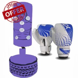 Kids Free Standing Punch Bag with Boxing Gloves