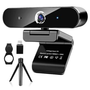 4K Autofocus Web Camera with Privacy Cover and Tripod