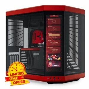 Hyte Y70 Touch Mid Tower Case Red/Black (E-ATX/ATX/M-ATX/M-ITX)