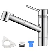 DAYONE Pull Out Kitchen Sink Mixer Taps, Modern Bar Sink Tap, 120° Swivel Kitchen Sink Tap with 2...