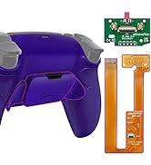 eXtremeRate Textured Blue Back Paddles Programable RISE Remap Kit for ps5 Controller BDM-030, Upg...