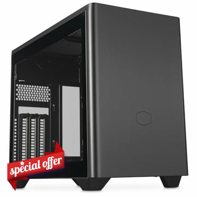 Cooler Master MasterBox NR200P V2 Mini ITX Computer Case - Glass Side Panel