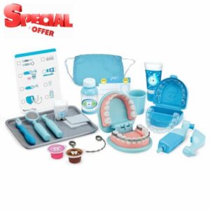 Melissa & Doug Super Smile Dentist Kit for Kids Role Play Toys for 3+ Year Old Girls Educational Toys for 3 Year Old Boys Montessori Kids Toys Age 3
