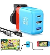 Switch Dock HDMI Adapter Cable 4k Video Output 100W PD Fast Charge for Switch/OLED Portable Switc...