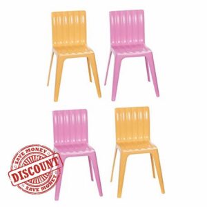 Replacement Parts for Inspired by Barbie Malibu House Playset - FXG57 ~ Replacement Chairs - 2 Orange and 2 Pink