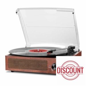 Mersoco Bluetooth Record Player Belt-Driven 3-Speed Turntable