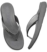 ONCAI Womens Flip Flops Comfortable orthotic Arch Support Thong Sandals with Soft Cushion Yoga Fo...