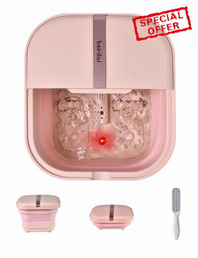 Beinilai Collapsible Foot Spa and Massager with Heater