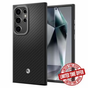 Spigen Enzo Aramid Case Compatible with Samsung Galaxy S24 Ultra - Matte Black
