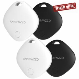 ANNNWZZD Tags 4 Pack Air Tracker Item Finders with Apple Find My (iOS Only) Track your Keys