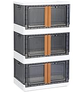HAIXIN Storage Boxes with Lids - Collapsible Storage Bin, Really Useful Box, 135L Stackable Organ...