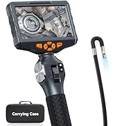 Teslong Inspection Camera, 5 Inch IPS Articulating Endoscope Camera with Two-Way 210° Articulatin...