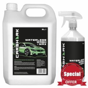 CARSHARK Waterless Wash & Wax Original 1L spray with 5L refill contains Carnauba Wax