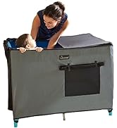 SnoozeShade for Travel Cots, Cots and Cot Beds | Blackout Cot Canopy and Cot Cover | Blocks 94% o...