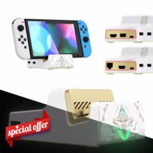 eXtremeRate AiryDocky DIY Kit Glow in Dark Replacement Case for Nintendo Switch Dock