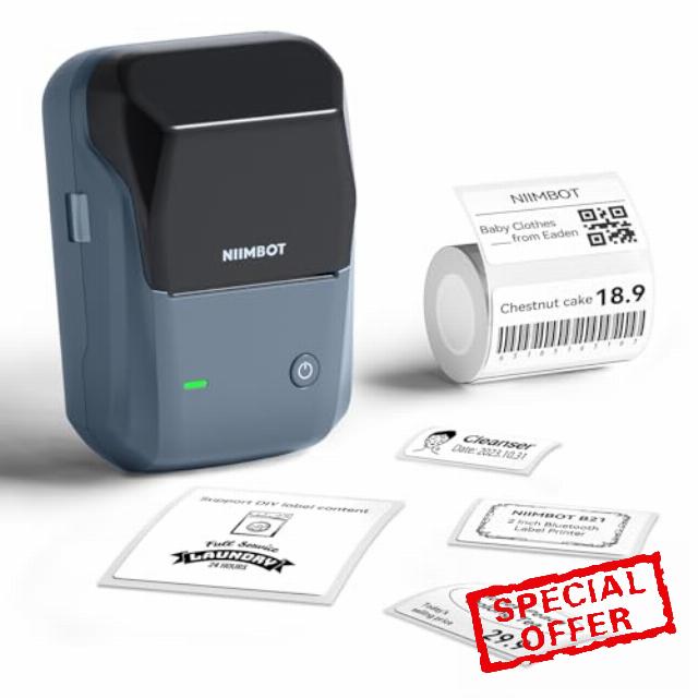 NIIMBOT B1 Label Maker with 1 Roll Tape