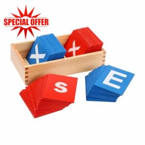 Perfeclan Sandpaper Letters Preschool Toy Storage Box Language Teaching Early Learning Toy Montessori for Ages 0-3 Years Boy Girl Kids
