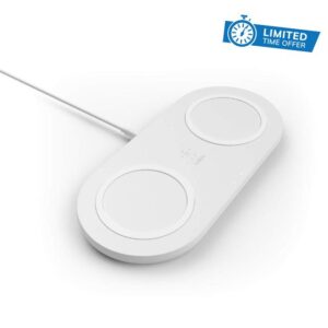 Belkin Dual Wireless Charger (Dual Wireless Charging Pad 10W for iPhone 14 and 13 series