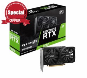 MSI GeForce RTX 3050 VENTUS 2X 6G OC (6GB GDDR6/PCI Express 4.0/1492MHz/14000MHz)