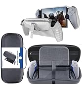 AZURAOKEY 2 in 1 Set Compatible with PS Portal Accessories, EVA Travel Carrying Case and Silicone...
