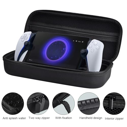 Splashproof Stand Design Portable Storage Bag with Transparent PC Protective Case for Sony Playstation Portal