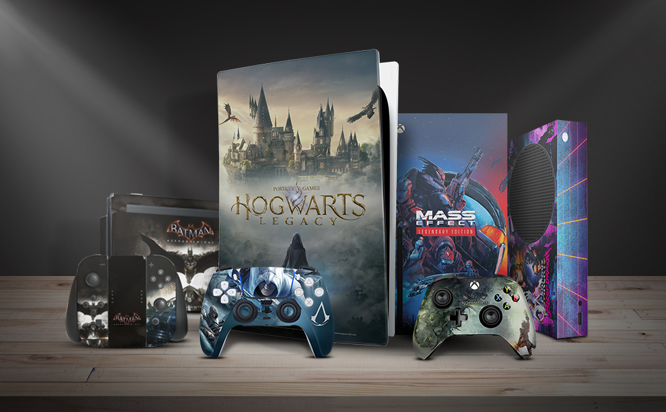 gaming wrap skin PlayStation Xbox Nintendo head exclusive designs premium sleek