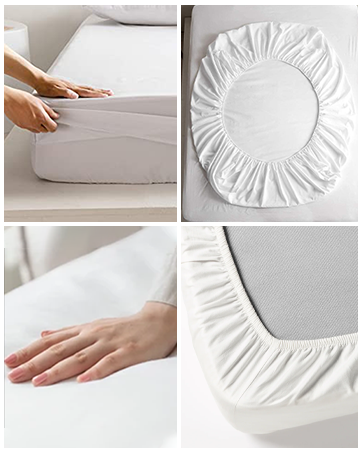 LINENWALAS Organic Vegan Bamboo Fitted Sheet with Pillowcase, Deep Pocket 16 Inch Softest, Silky ...
