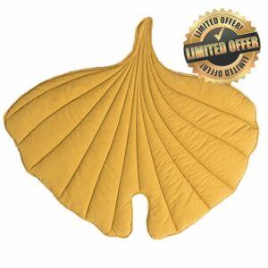 Laqerjc Baby Leaves Carpet Baby Leaves Carpet Play Sleeping Mat Crawling Blanket Cotton Soft Yellow Pad