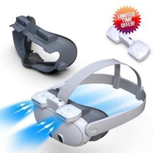 BeisDirect VR Face Cover for Meta Quest 3 VR Headset Facial Interface Radiator Cool Mask Widen Face Eye Pad Replacement for Quest 3 Accessories