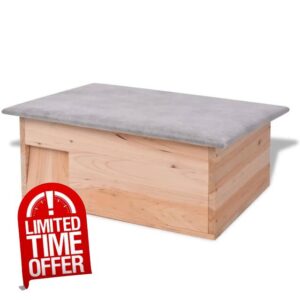 Gecheer Hedgehog House Hedgehog Habitat Shelter 45x33x22 cm Wood