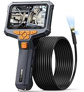 Teslong 3.9mm Two-Way Articulating Borescope with Light, 5-inch IPS Endoscope Inspection Camera w...